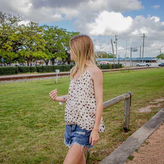 Cow print top